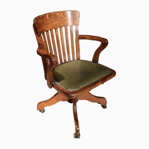 Antique Office Chair in Oak