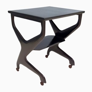 Postmodern Ebonized Beech Serving Cart in the style of Ico Parisi by Ico & Luisa Parisi, Italy
