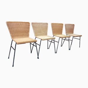 Basket Chairs in the style of Franco Legler, 1960s, Set of 4