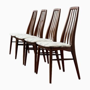 Eva Chairs in Dark Stained Oak by Niels Koefoed for Hornslet, 1960s, Set of 4