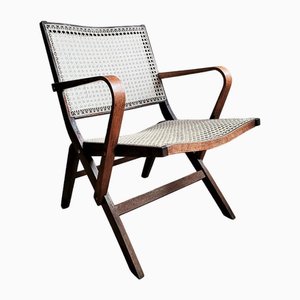 Vintage Prototype Rex Model 100 Chair in Bentwood and Hand-Woven Cane by Niko Kralj for Stol Kamnik, Yugoslavia, 1950s