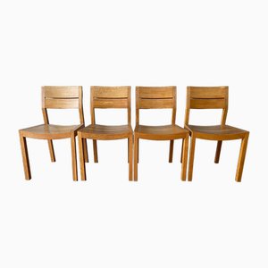 Oak Wood Dining Chairs from Habitat, Set of 4