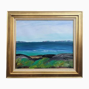 Along a Coast, Oil on Canvas, Framed