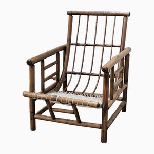 Vintage French Bamboo Chair, 1960s