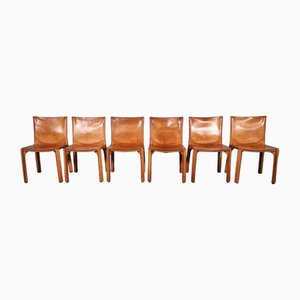 Cab-412 Chairs by Mario Bellini for Cassina, 1970s, Set of 6