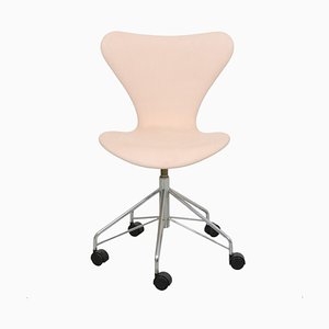 Seven Office Chair Model 3117 Natural Leather by Arne Jacobsen for Fritz Hansen, 1990s