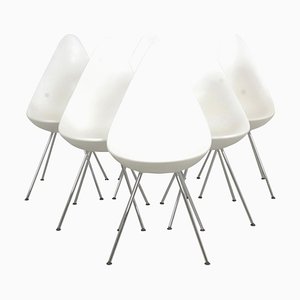Drop Chairs par Arne Jacobsen pour Fritz Hansen, Set de 6