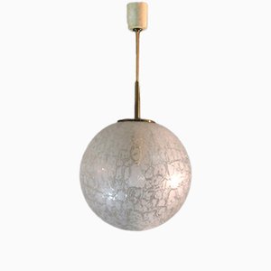 German Glass Ceiling Lamp from Peill & Putzler, 1970s