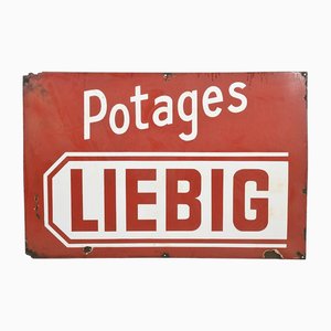 Emaillierter Vintage Liebig Suppenteller