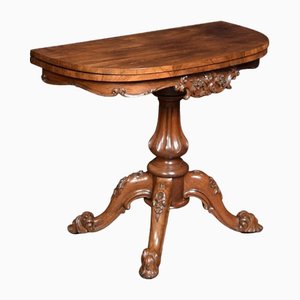 19th Century Rosewood Demi Lune Tea Table