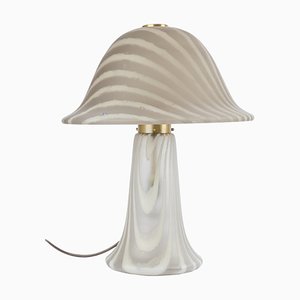 Glas Mushroom Tischlampe, Peill & Putzler zugeschrieben, Deutschland, 1970er