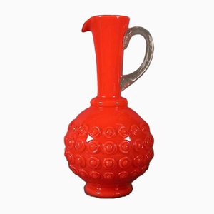 Grande Carafe en Verre de Murano Rouge, Italie, 1950s