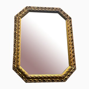 Italian Gold Gilded Etched Mirror, 1950s