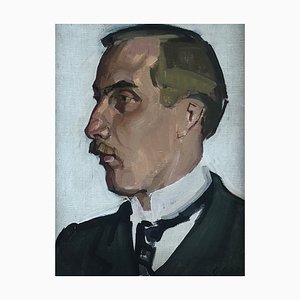 Georges Darel, Portrait of Mr Lucien Desert, Oil on Canvas, Framed