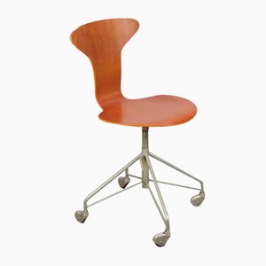 Silla de escritorio giratoria Mosquito 1.a edición de Arne Jacobsen para Fritz Hansen, 1955