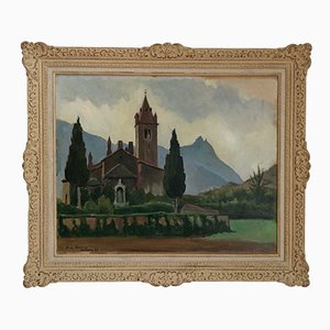 Benjamin II Vautier, Eglise de Saint Pietro, Avigliana, 1926, Oil on Canvas, Framed