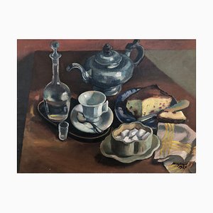 Henry Meylan, Nature morte avec thé, 1927, Öl auf Leinwand