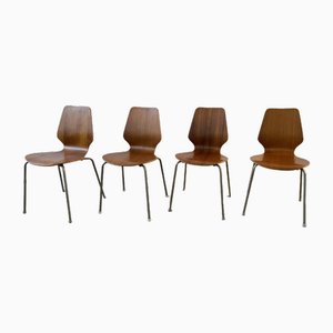 Modern Danish Side Chairs, Set of 4