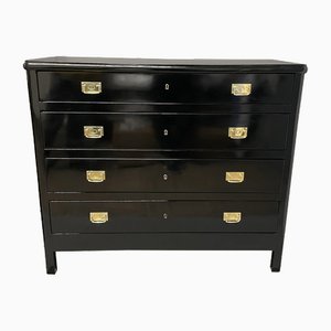 Art Nouveau Chest of Drawers in Black, 1890s