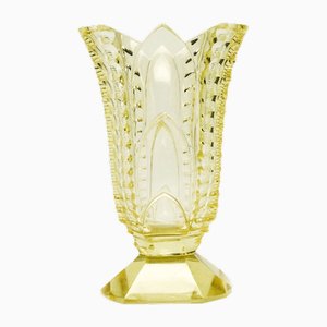 Art Deco Alexandrit Vase von Moser, Tschechoslowakei, 1930er