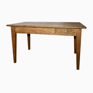 Small Farm Table in Oak with Two Drawers, 1950s