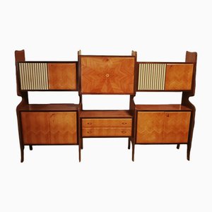 Mid-Century Mobile Sideboard in Beech