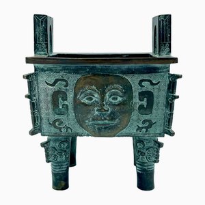 Vasija ritual estilo arcaista chino en bronce