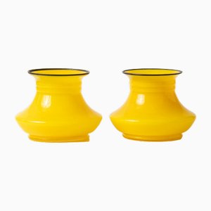 Yellow Tango Glass Vases from Loetz, 1890s, Set of 2