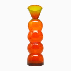 Schneemann Vase mit Titel von Kazimierz Krawczyk für Sudety Glassworks, 1970er