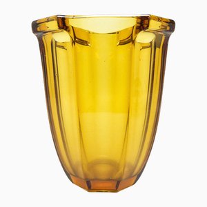 Art Deco Style Glass Vase from R. Schrötter, Inwald, Czechoslovakia, 1930s