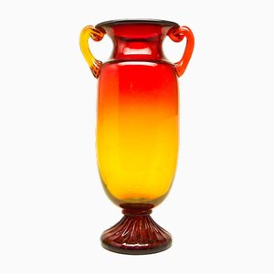 Vaso di J. Sluczan-Orkusz per Cracow Institute for Glassworks, Polonia, anni '70