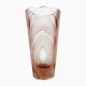 Vaso Art Deco di Moser, Cecoslovacchia, anni '30