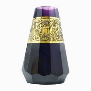 Art Deco Vase von Moser, Tschechoslowakei, 1930er