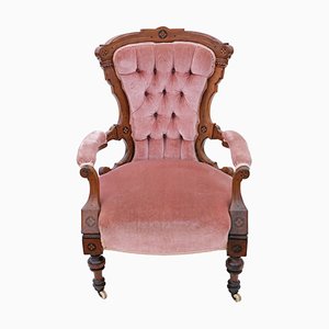 Fauteuil Victorien Esthétique en Noyer, 1880s