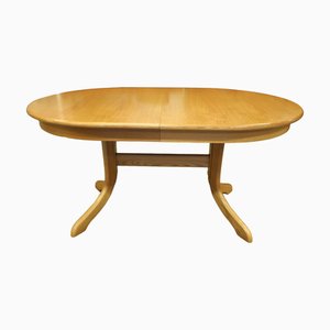 Danish Oval Oak Dining Table with Butterfly Top, 1960s