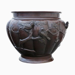 19th Century Japanese Oriental Bronze Planter Bowl, 1890s