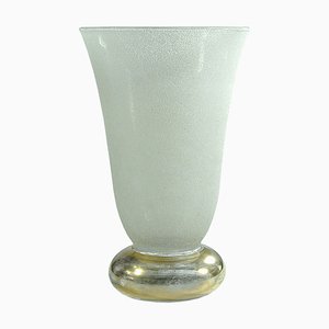 Art Deco Belgian Glass Vase, 1940s