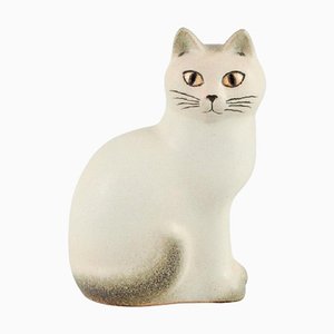 Gato de cerámica esmaltada de Lisa Larson para K-Studio / Gustavsberg, década de 1900