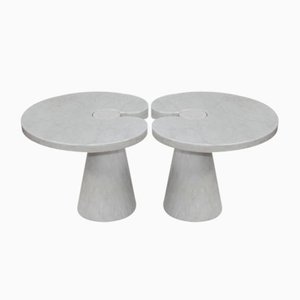 Vittage Eros Marble Side Tables by Angelo Manangarotti, 1970s, Set of 2