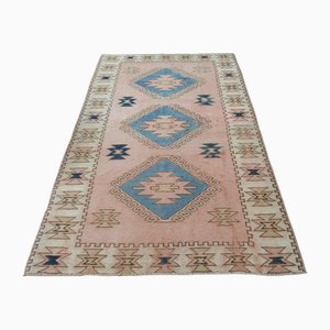 Tapis Oushak Vintage en Laine Rose, Turquie, Anatolia, 1960s