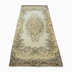 Tapis Oushak Vintage en Laine Beige, Turquie, Anatolia, 1960s