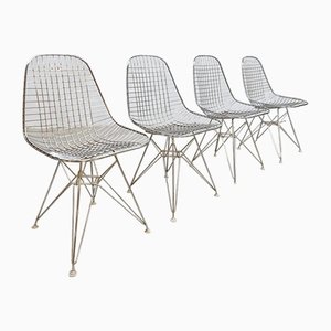 Vintage DKR Wire Chairs von Eames für Vitra, 1970er, 4er Set
