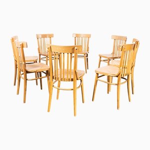 Straight Back Bentwood Dining Chairs from Ton, 1960s, Set of 8