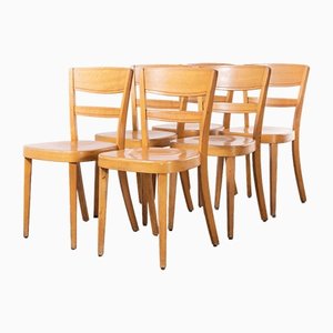 Beech Ladder Back Dining Chairs attributed to Horgen Glarus, 1960s, Set of 6