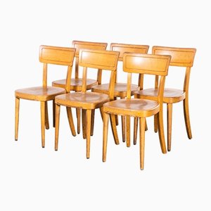 Beech Saddle Back Dining Chairs attributed to Horgen Glarus, 1960s, Set of 6
