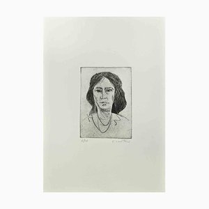 Enotrio Pugliese, Woman, Etching, 1963