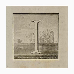 Luigi Vanvitelli, Letter of the Alphabet I, Etching, 18th Century