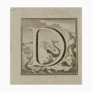 Luigi Vanvitelli, Letra del alfabeto D, Grabado, siglo XVIII