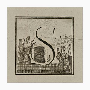 Luigi Vanvitelli, Lettera dell'alfabeto S, Acquaforte, XVIII secolo
