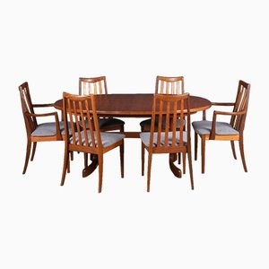 Mid-Century Teak Dining Table & Chairs by G Plan Victor Wilkins, 1960s, Set of 7
